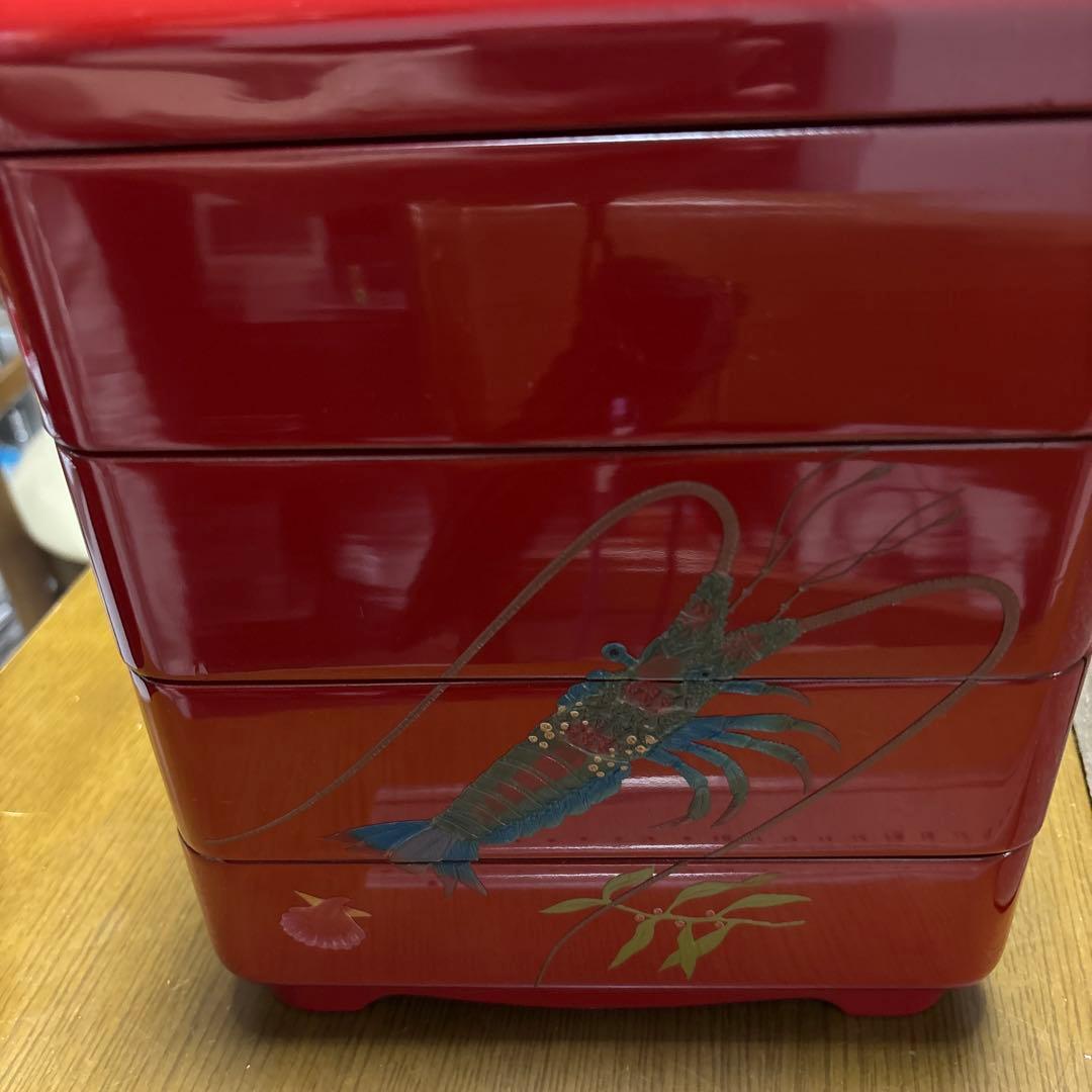 琉球塗　重箱　未使用　1カ所割れ