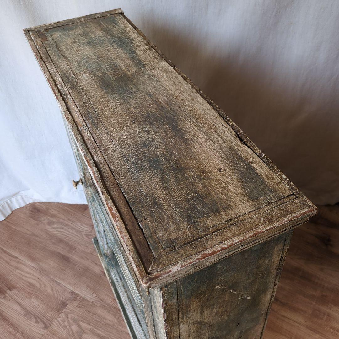 フランスアンティーク ガラスキャビネット シャビー