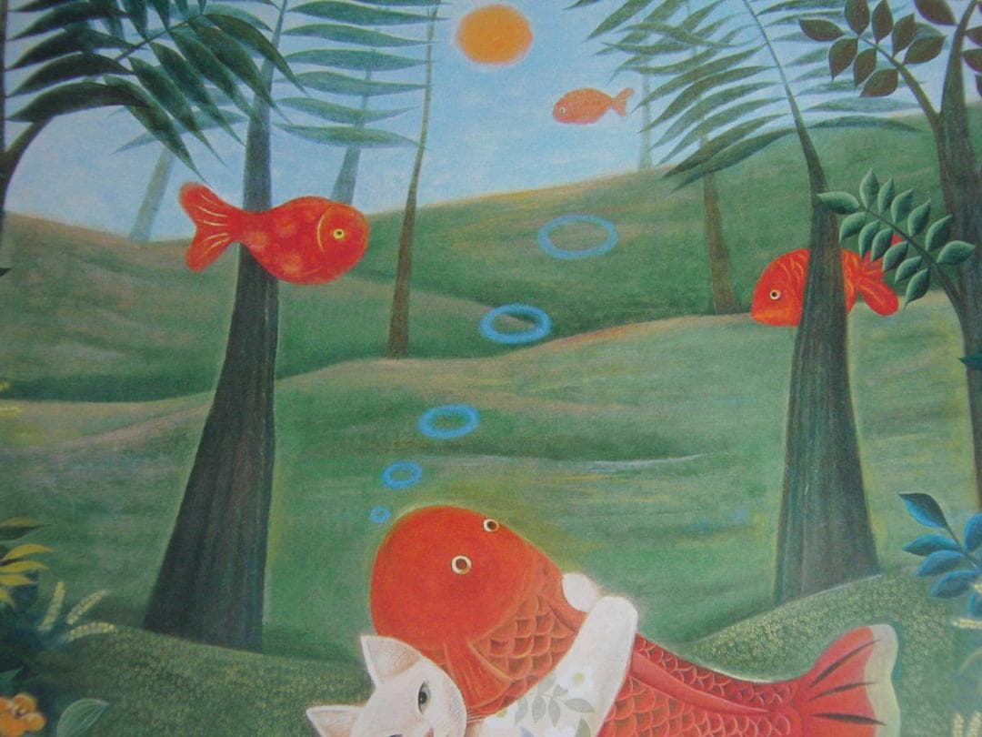 多田すみえ、【ミステリアスな森】、希少な額装用画集より、新品額装付