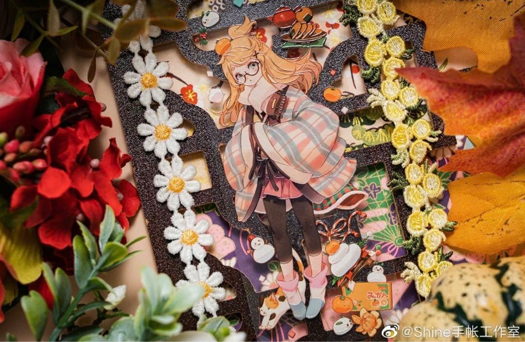 M1211.SHINE手帳 和风轻舞マスキングテープ 水晶PET