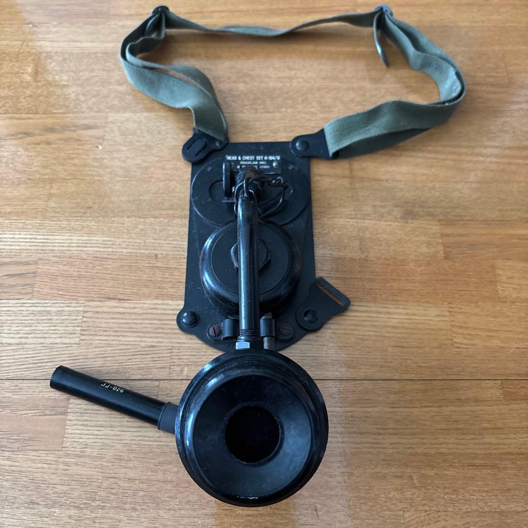 米海軍通信機器　受話器　無電池電話送話部