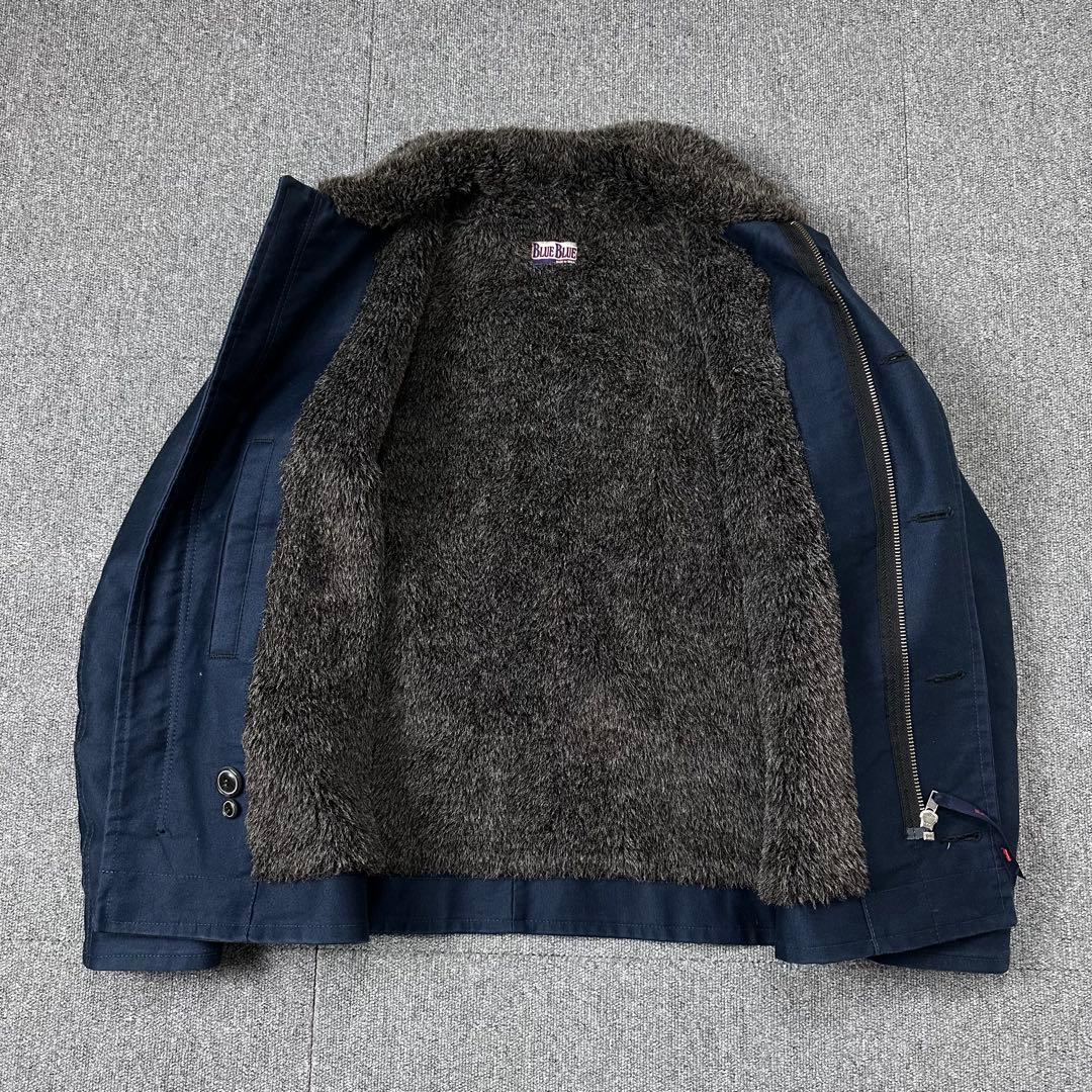 BLUEBLUE デッキジャケット ブルーブルー 裏地 ファー N-1