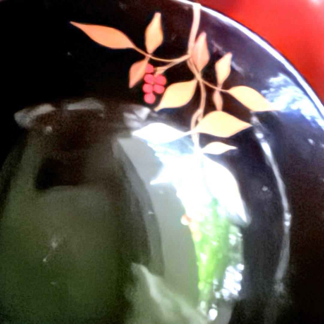 2192様感謝‼️JAPAN赤い実の南天蒔絵　明治32年‼️高台のない吸物椀 5客