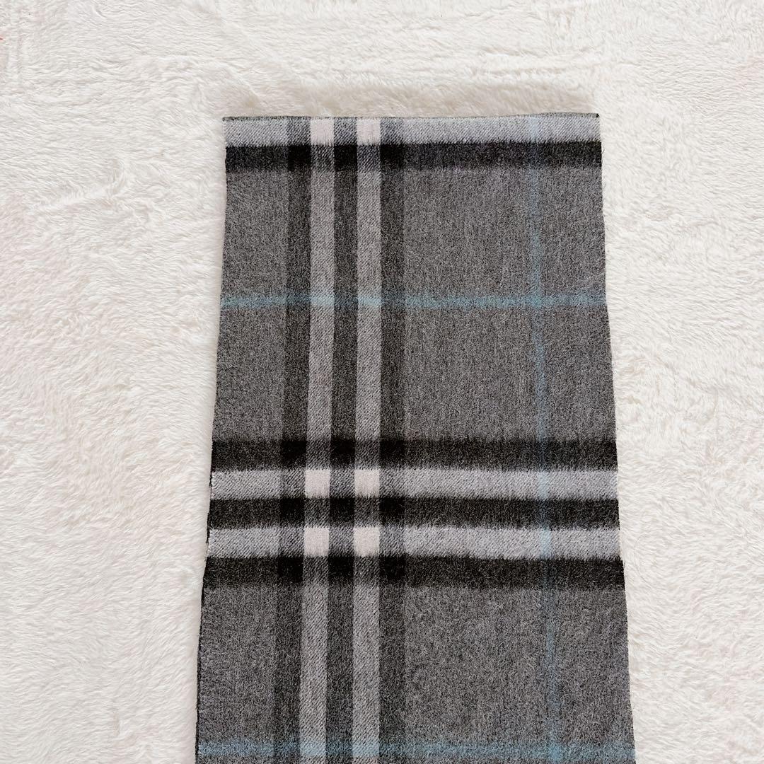 美品✨【バーバリー】カシミヤ100%ロングマフラー メガチェック ノバチェック