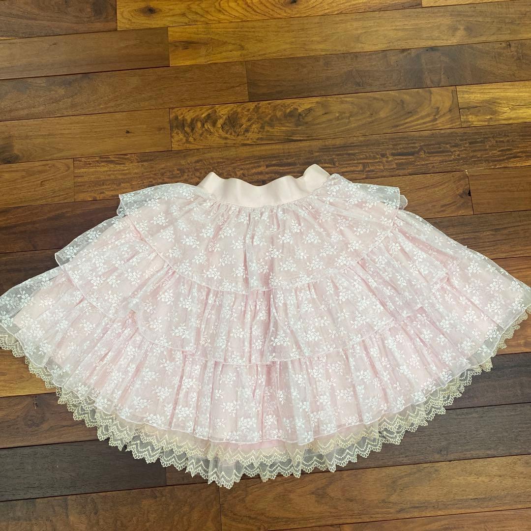 裕*様 Angelic Pretty 3段フリルスカート レース ティアードリボ