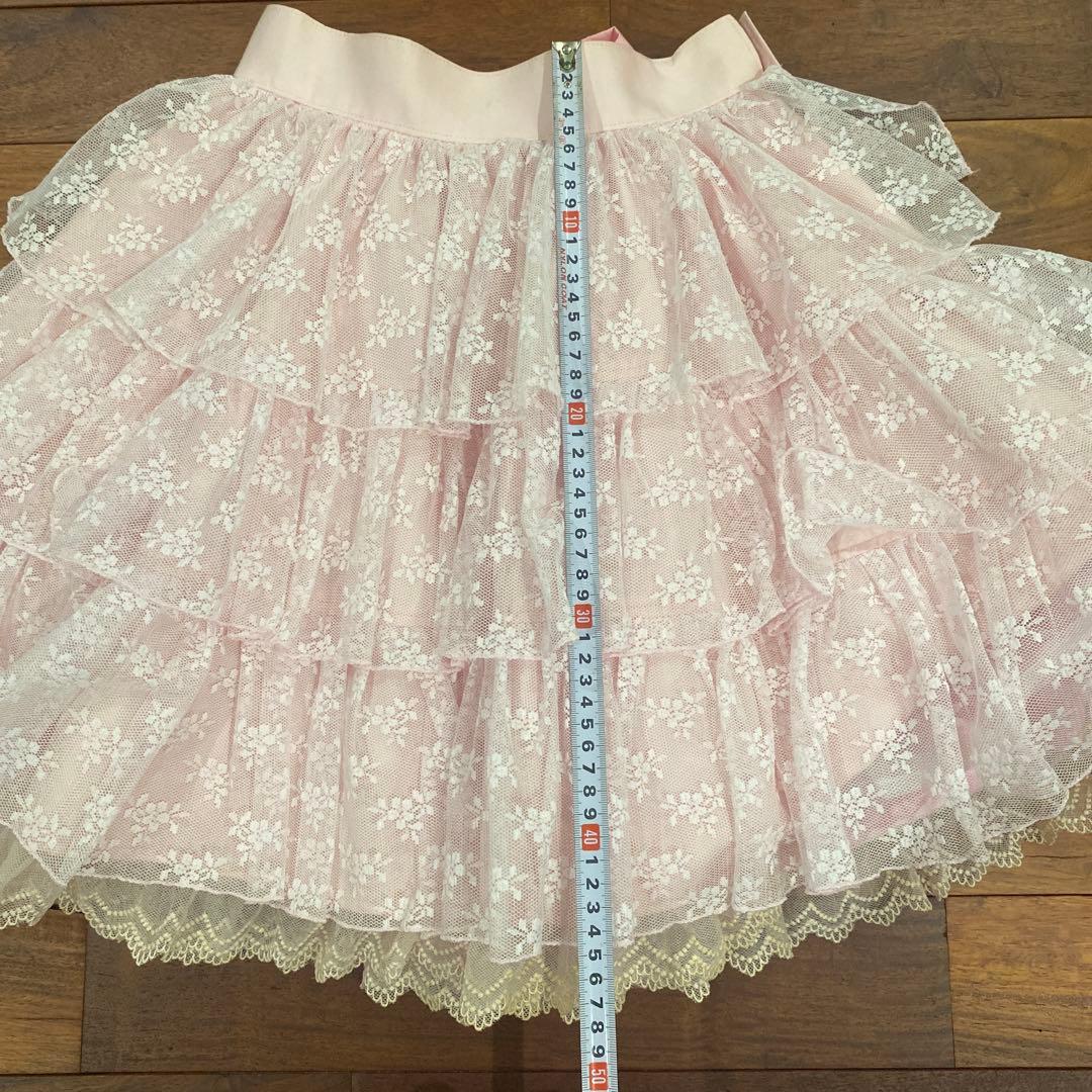 裕*様 Angelic Pretty 3段フリルスカート レース ティアードリボ