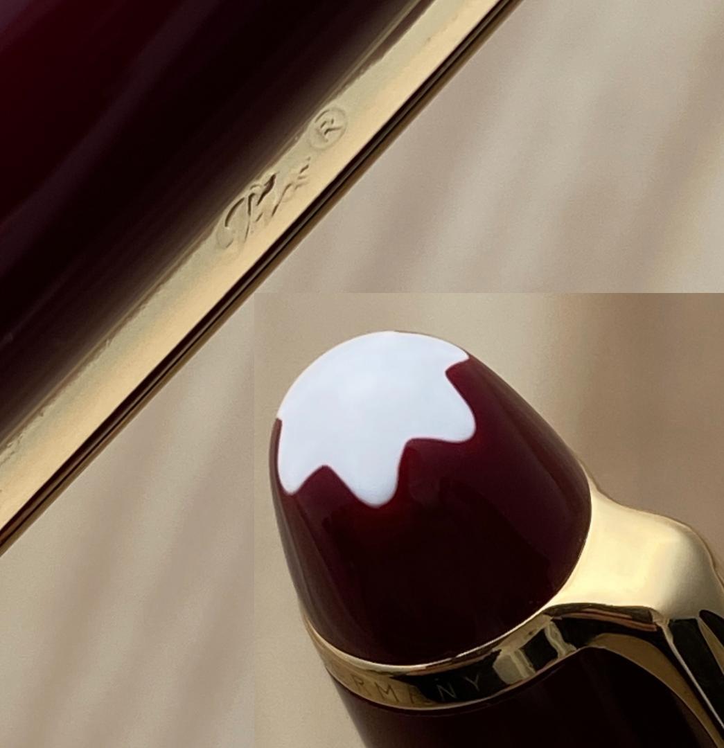 超美品 モンブラン ボルドー色x ゴールド 164 ボールペン ペンケース付