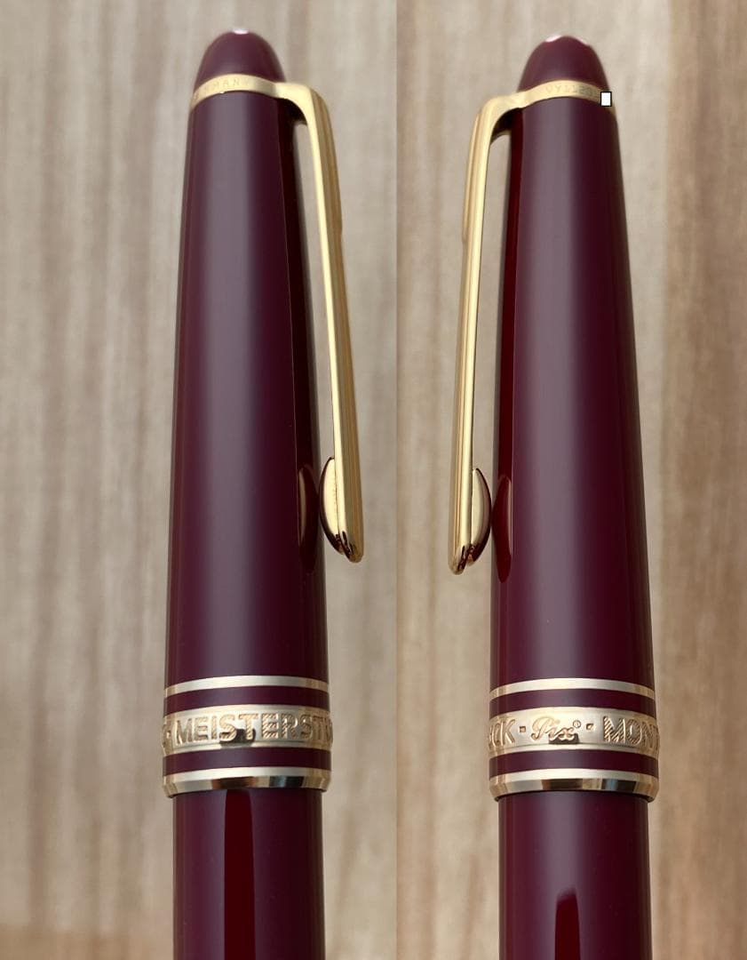 超美品 モンブラン ボルドー色x ゴールド 164 ボールペン ペンケース付