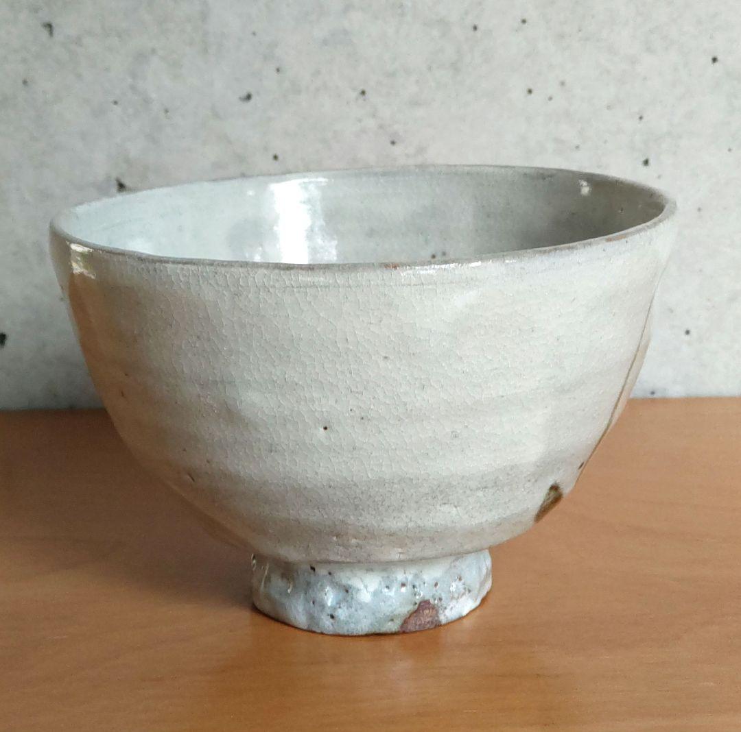 茶道具 虎渓山 水月窯 粉引風 茶盌 NO581