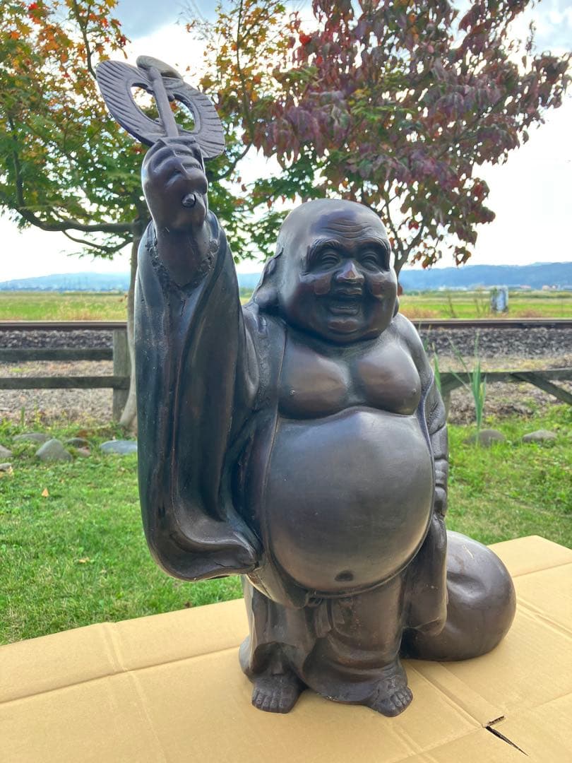再度値下げ　迫力ある布袋 51cm 19kg ビンテージ　レトロ パワースポット