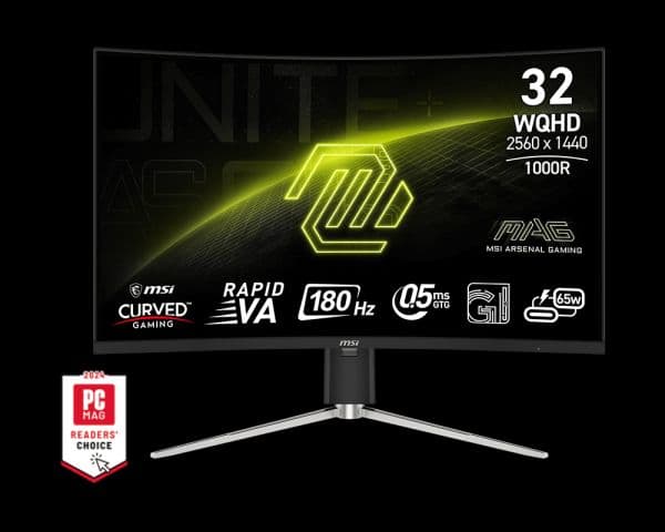 MSI 湾曲ゲーミングモニター 31.5インチ WQHD 180hz