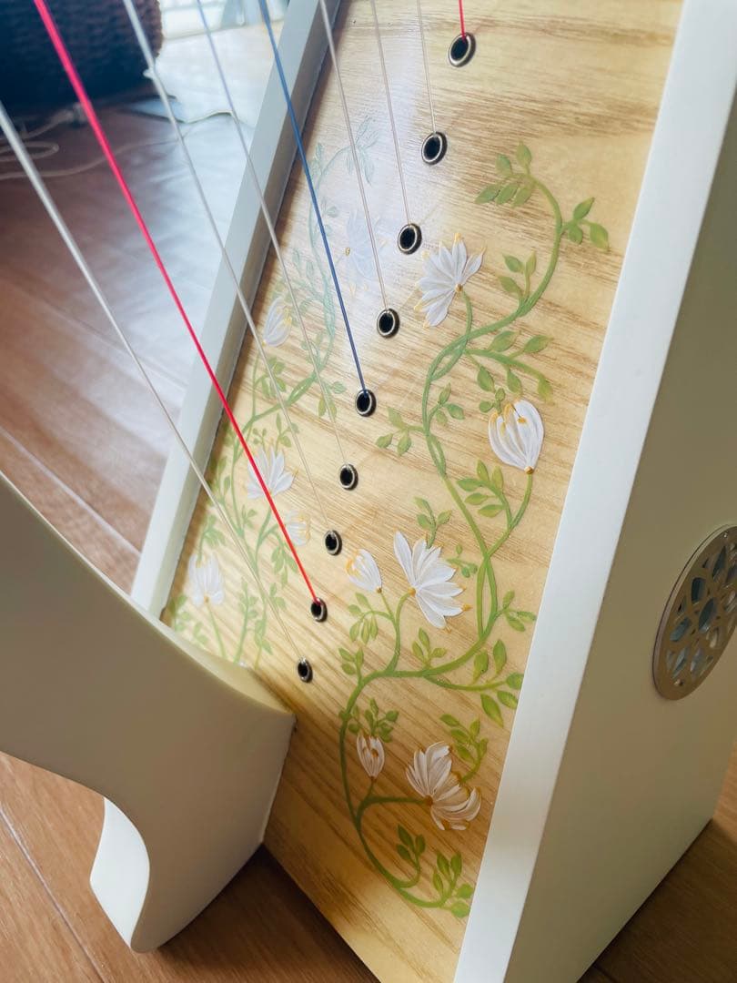 おとつぶハープ17弦　メープル　ホワイト