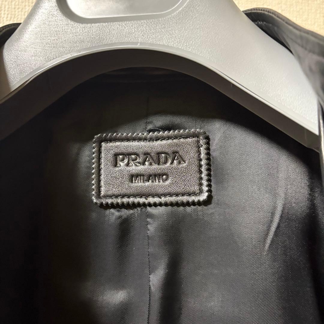 PRADA シングル　レザージャケット　ライダース