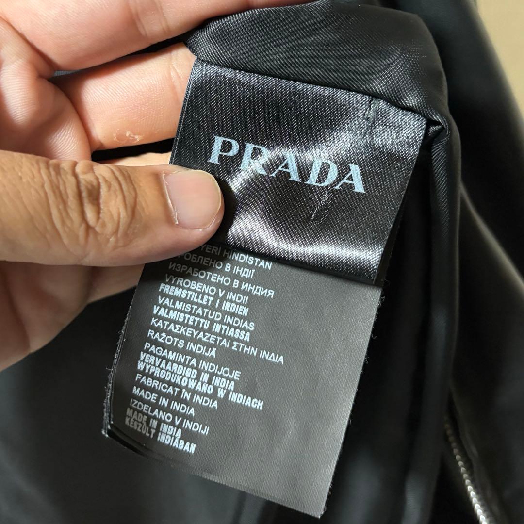 PRADA シングル　レザージャケット　ライダース