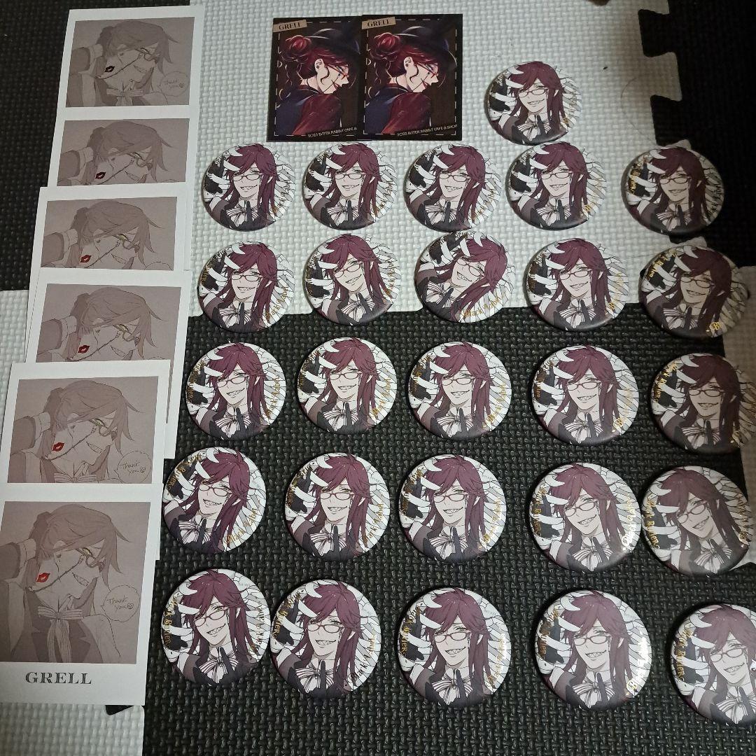黒執事 缶バッジ アクリルコースター グレル