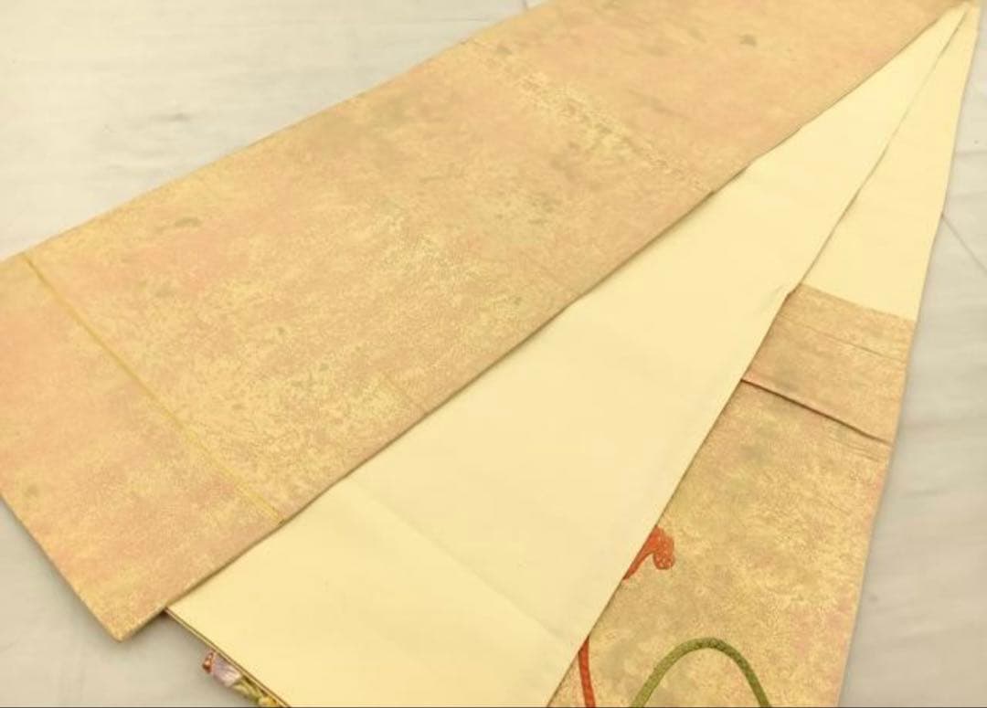 振袖フルセット6点M〜Lサイズ御所車花文　正絹　売り切り終了