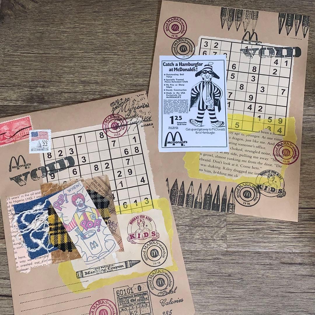 1978 アメリカ　マクドナルド　店舗備品　ヴィンテージ　ウッドスタンプ　レア