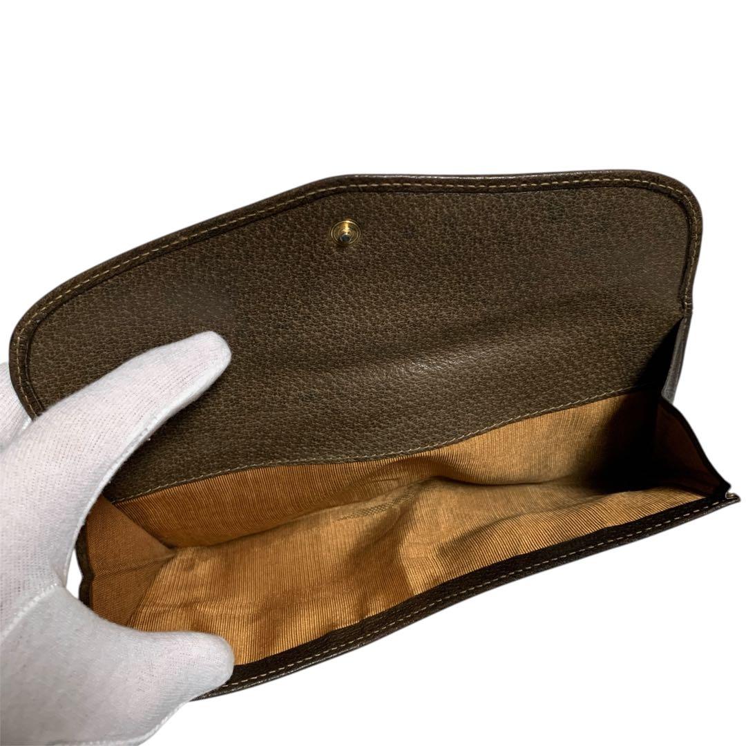 GUCCI オールドグッチ GGプラス シェリーライン 三つ折り 長財布