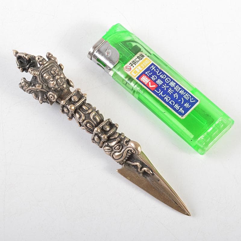 チベット 密教法具 　古銅　独鈷杵　プルパ　V　R5838