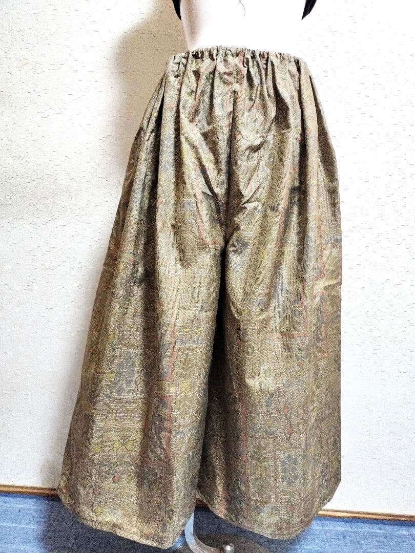 1744+1746　グランドルフィン☆大島紬ガウチョパンツ＆ストール2点