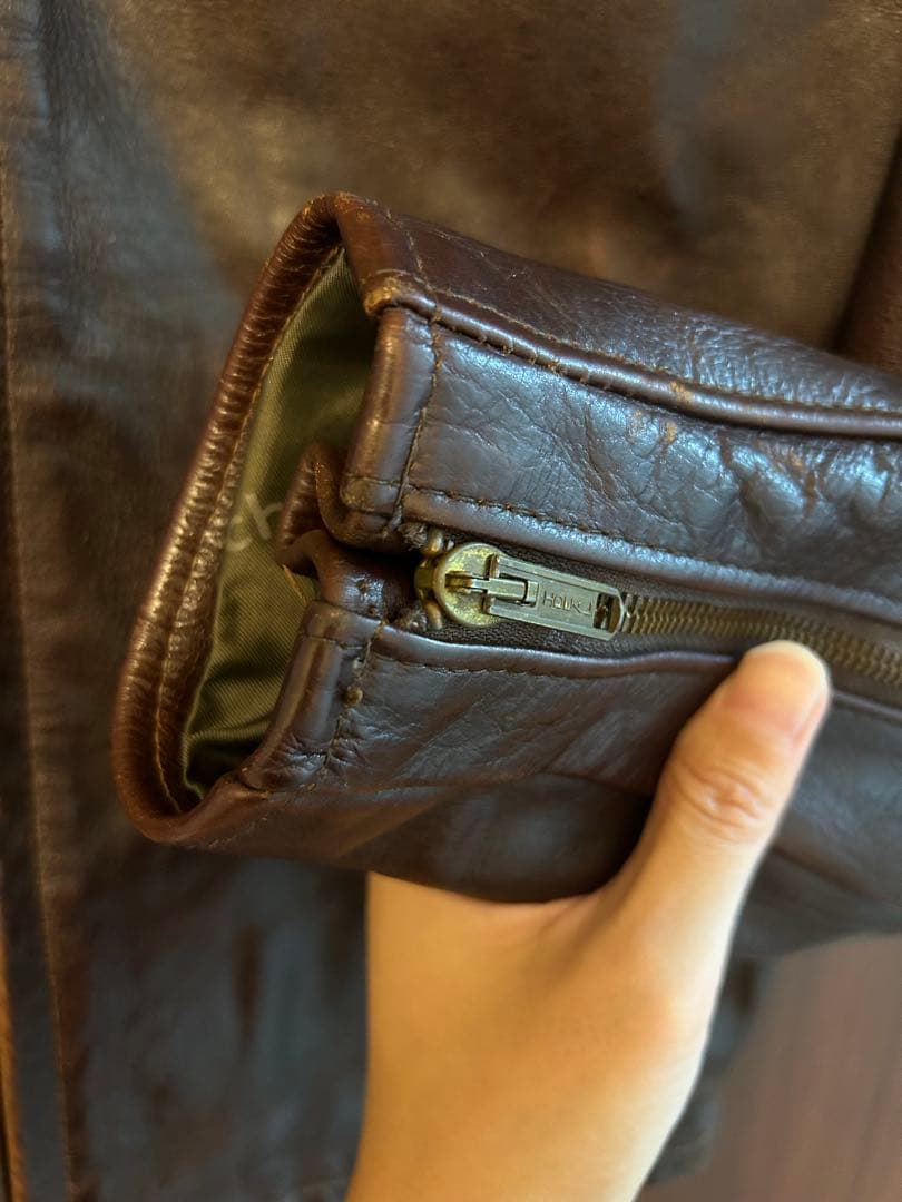 【値下げ中】Schott レザージャケット 本革 ブラウン