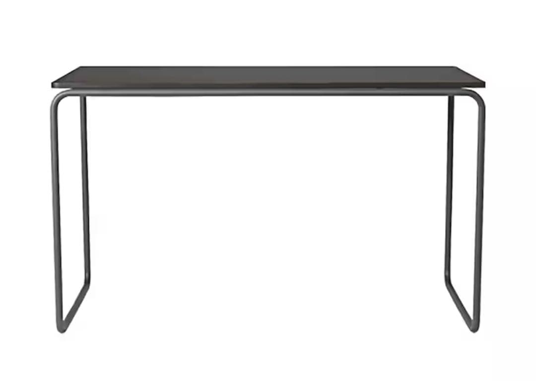 スチールパイプデスク・Ｌ／ダークグレー　トーネット　無印良品