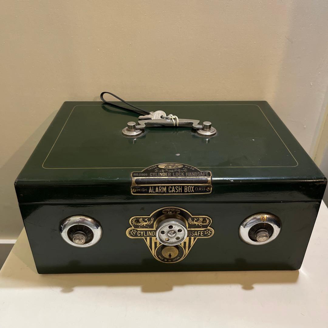 ALPS 手提げ金庫 昭和レトロ アンティーク 鍵あり