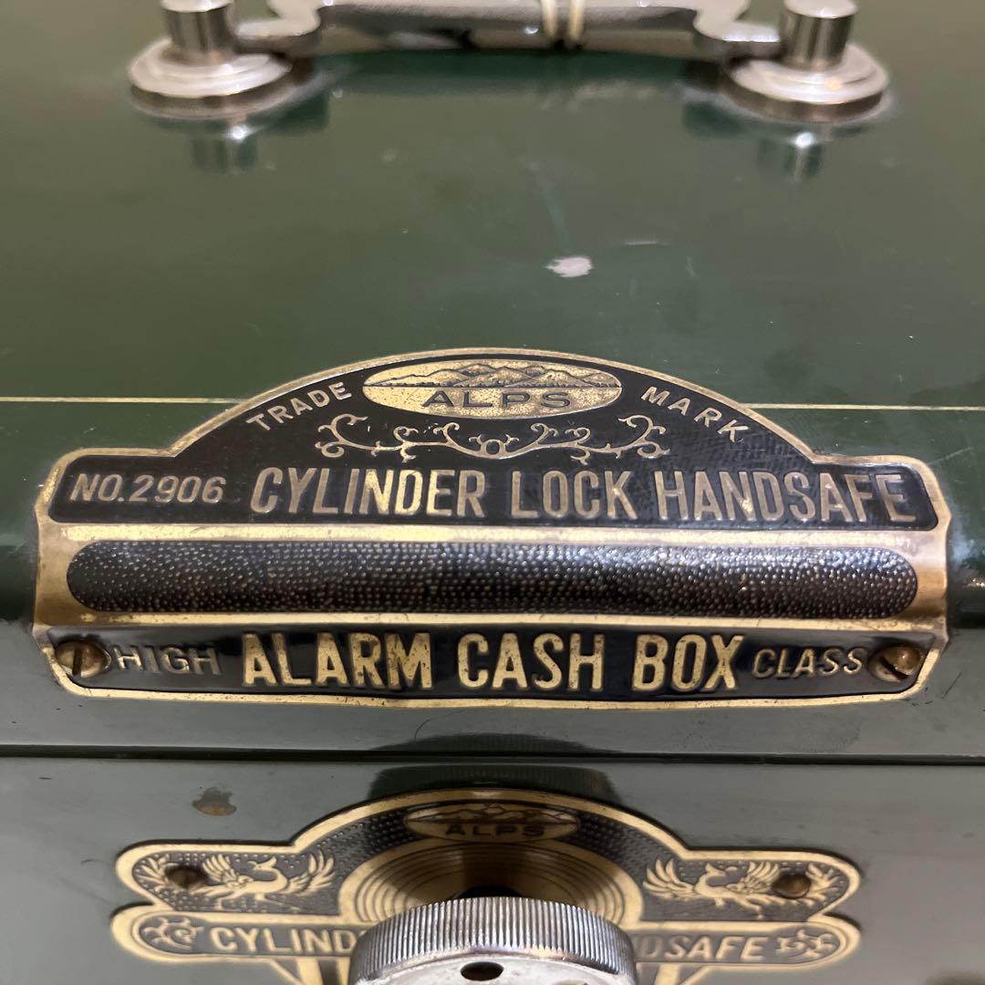 ALPS 手提げ金庫 昭和レトロ アンティーク 鍵あり