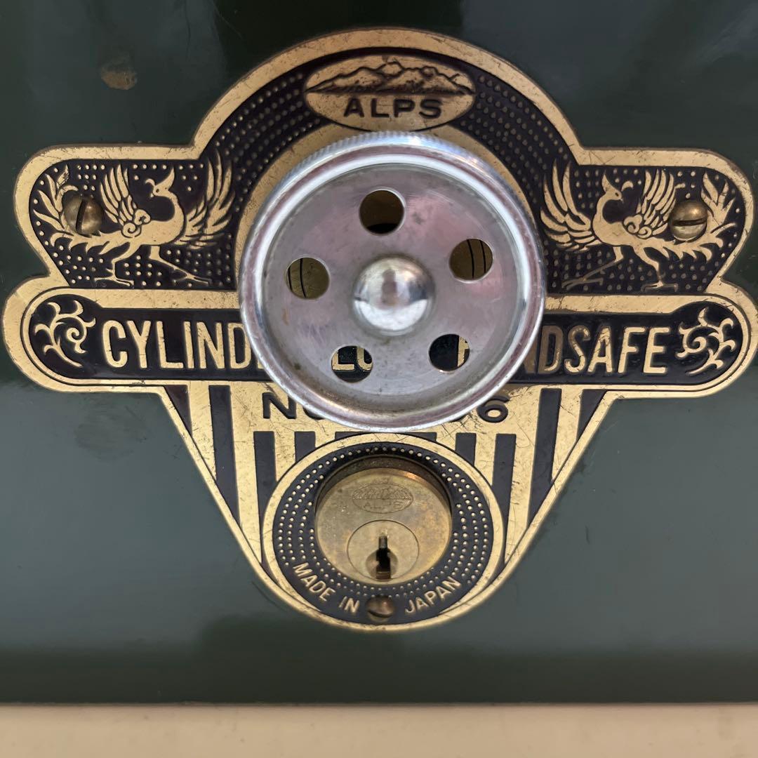 ALPS 手提げ金庫 昭和レトロ アンティーク 鍵あり
