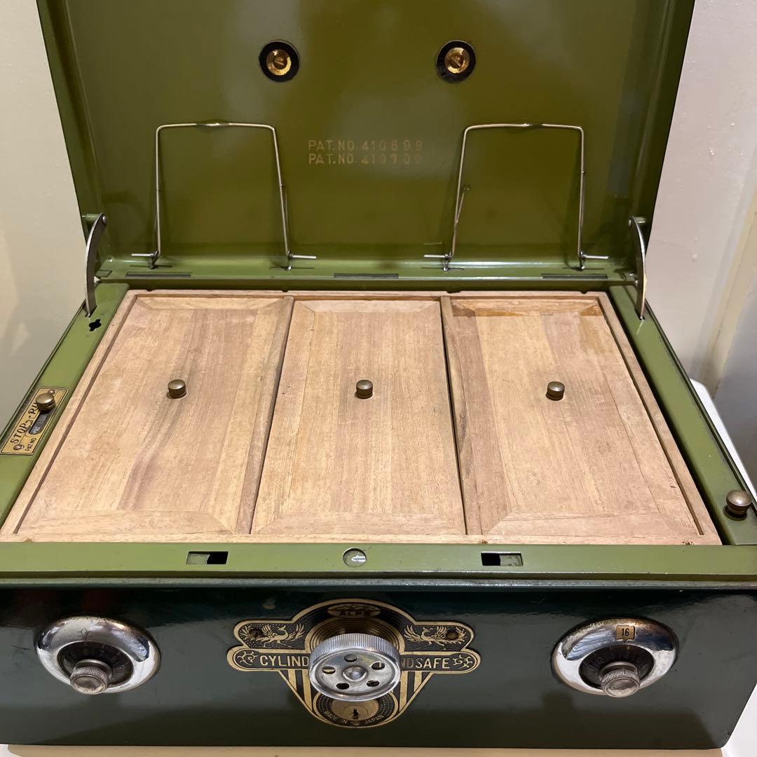 ALPS 手提げ金庫 昭和レトロ アンティーク 鍵あり