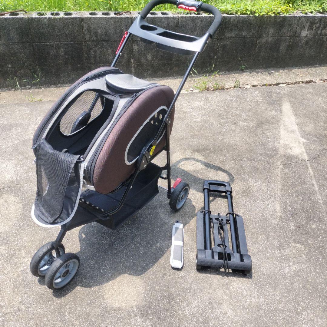 アイリスオーヤマ　ブラウン 小型犬用 ペットカート