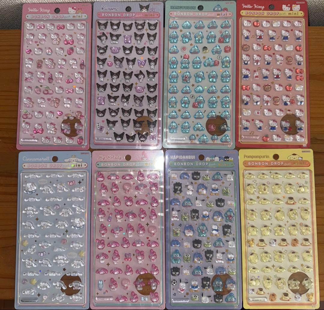 【正規品】ボンボンドロップシール　サンリオミニ全種類フルセット