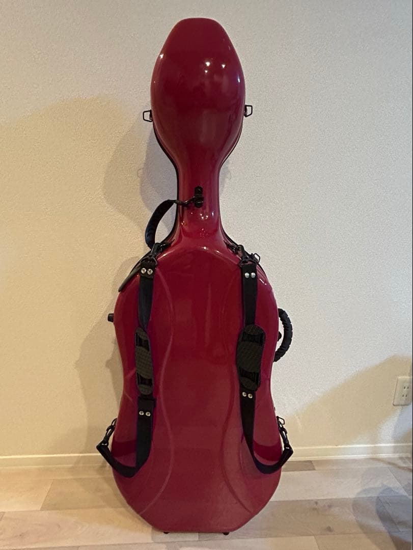 東洋楽器 【4/4チェロハードケース】 バーガンディ