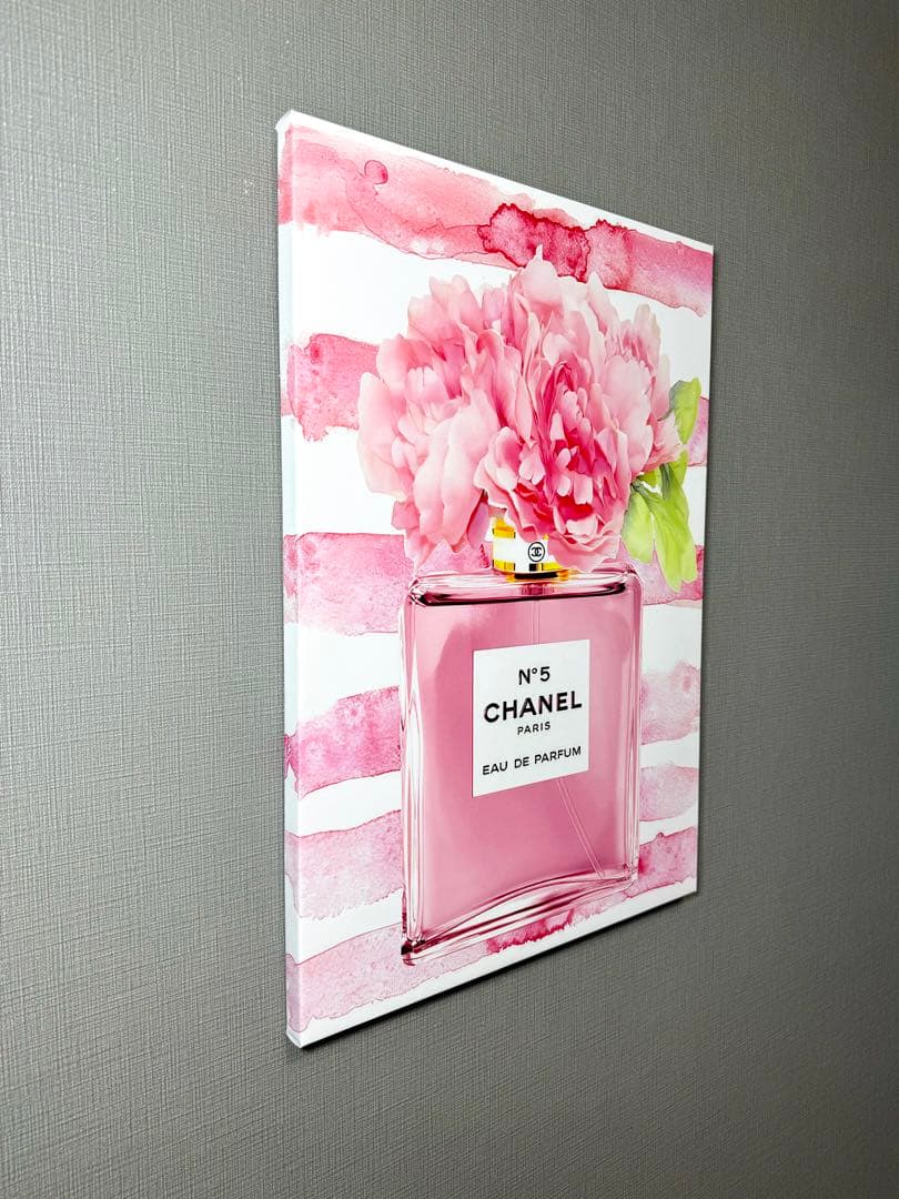 No.123木枠付きキャンバスアート　オマージュアート　香水アート　chance