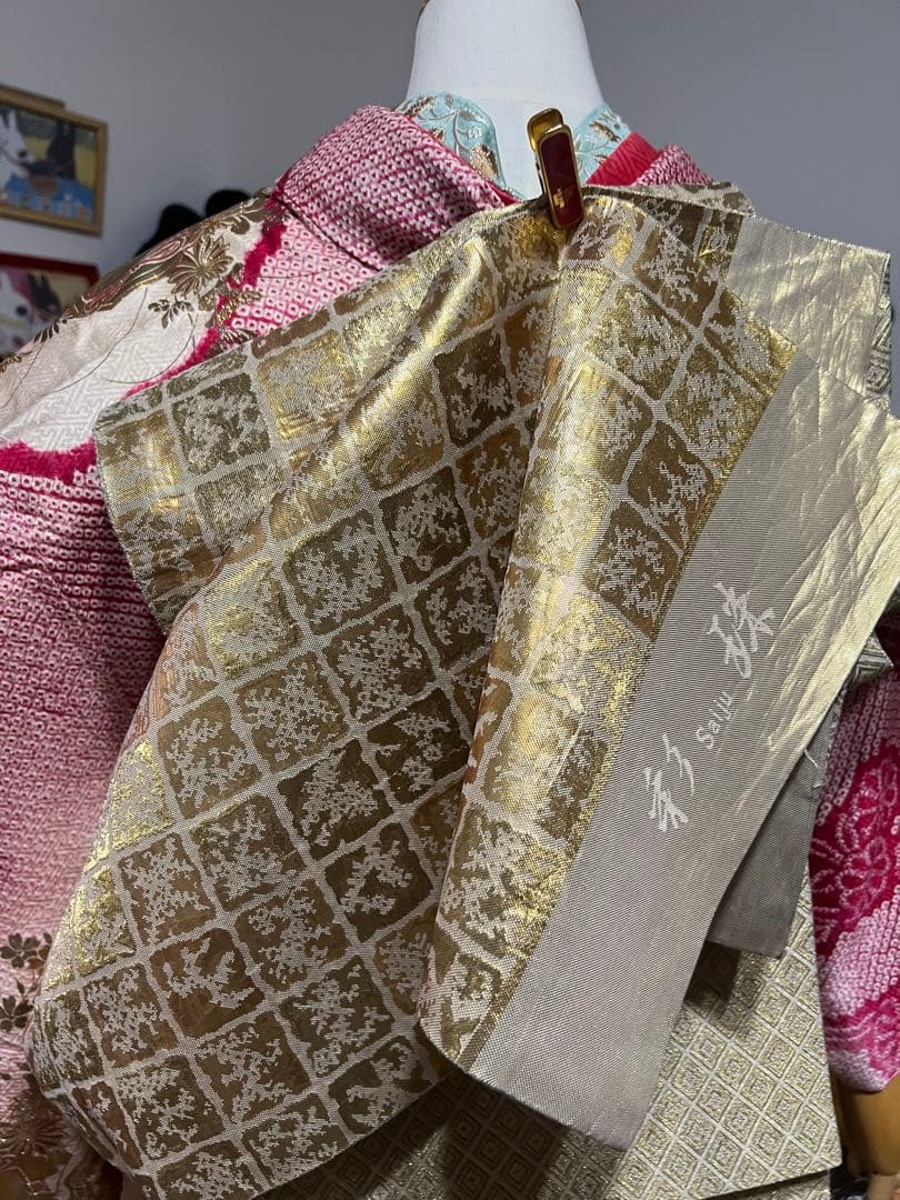 振袖フルセット✨振袖、帯、帯揚げ、帯締め、帯揚げ、重ね襟、半衿用刺繍リボンセット