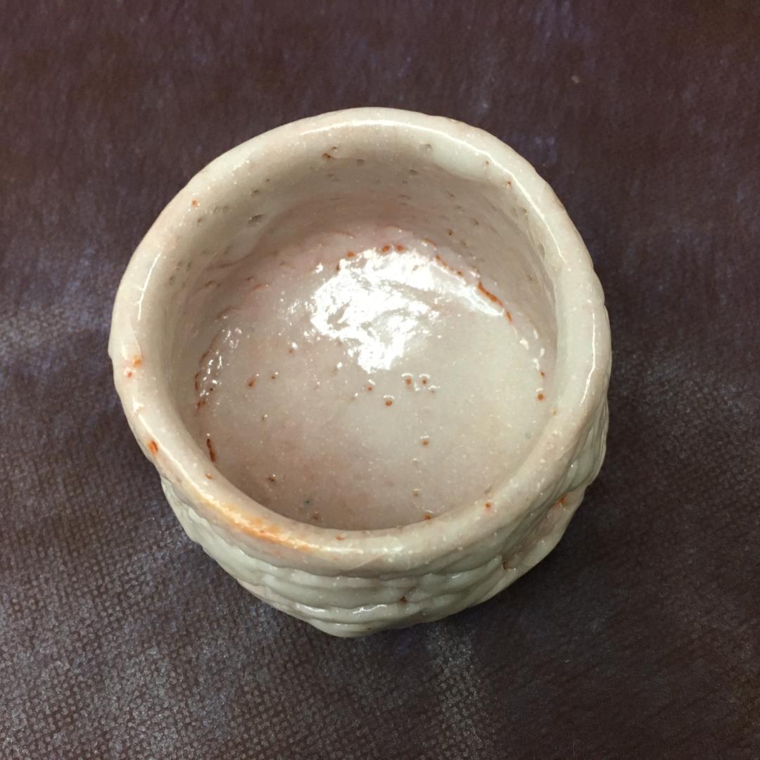 ケ*ム様 S203　　美濃焼　志野ぐい呑み　【玉置保夫】　共箱