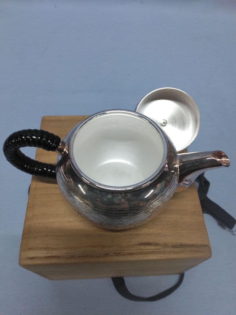 純銀　銀製品　工芸品　急須　煎茶