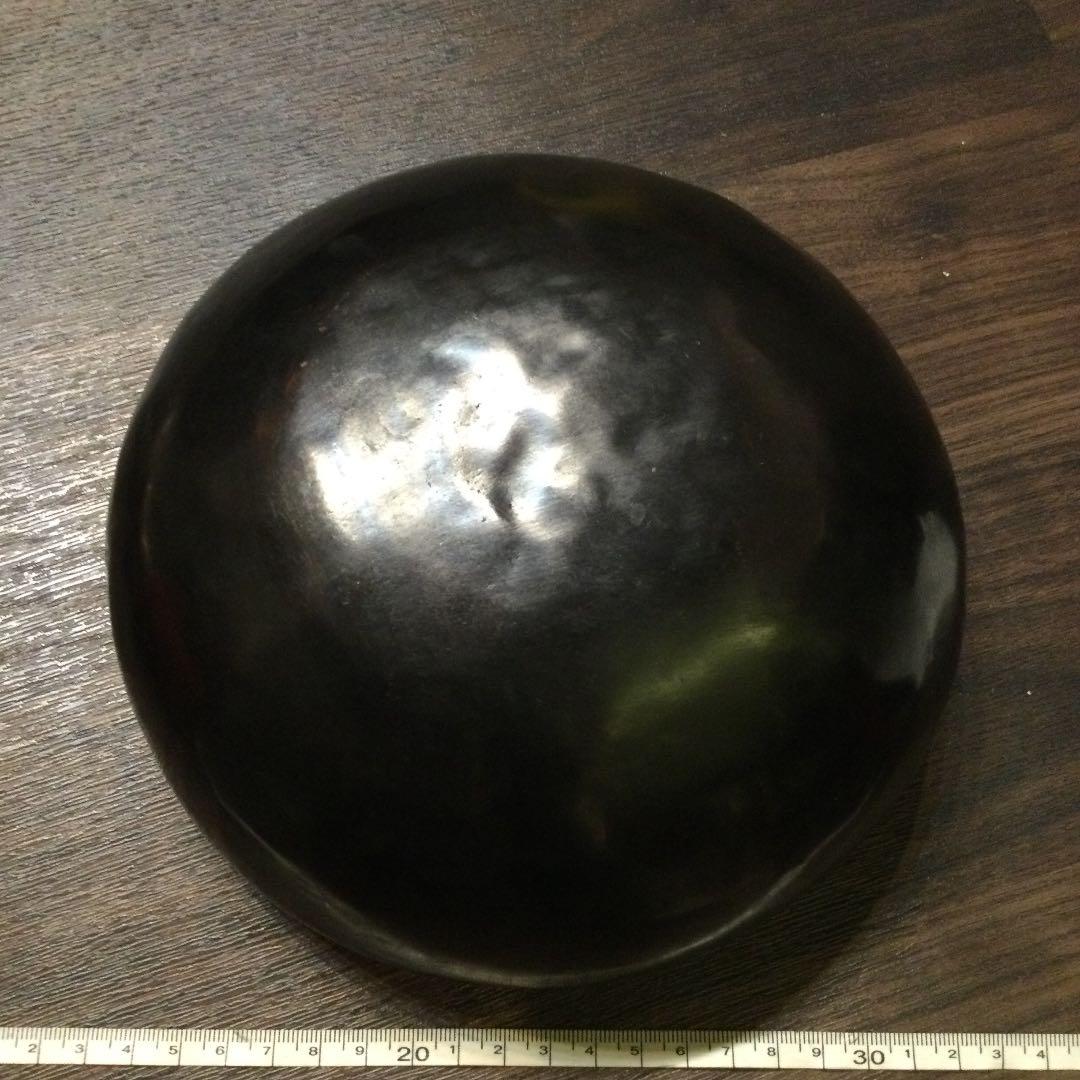 チベット産シンギングボウル新品未使用オールドチベタンボウル no22 無地 黒
