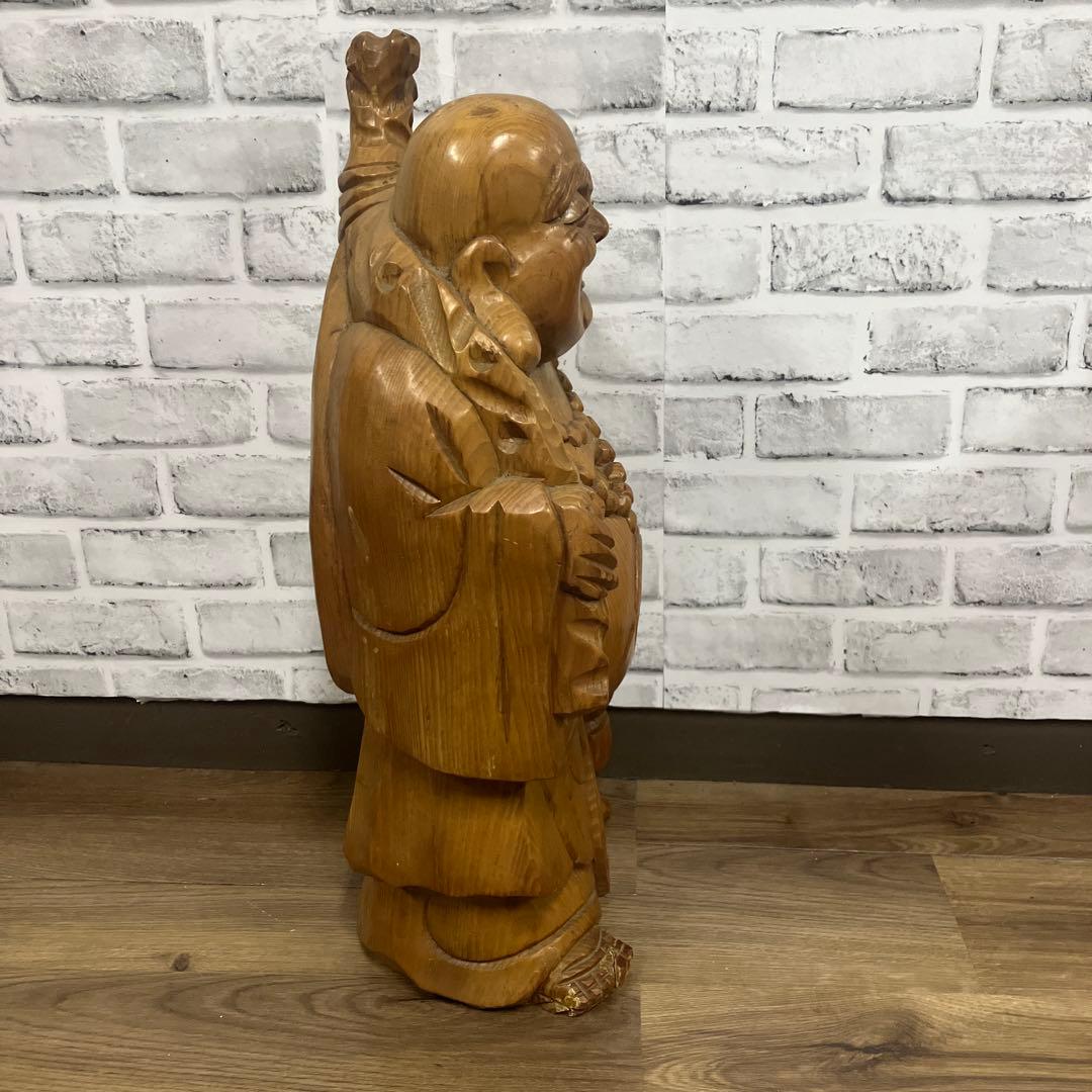 E-4 布袋様 布袋尊 七福神 木彫り 仏像 縁起物 開運 招福 商売繁盛 置物
