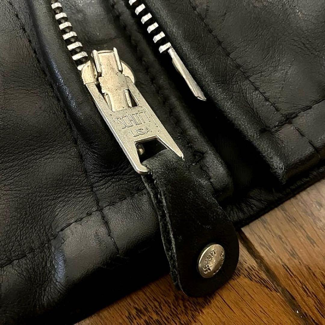 美品 ボアライナー付 schott ショット 641 シングルライダース 34