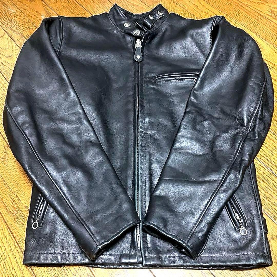 美品 ボアライナー付 schott ショット 641 シングルライダース 34