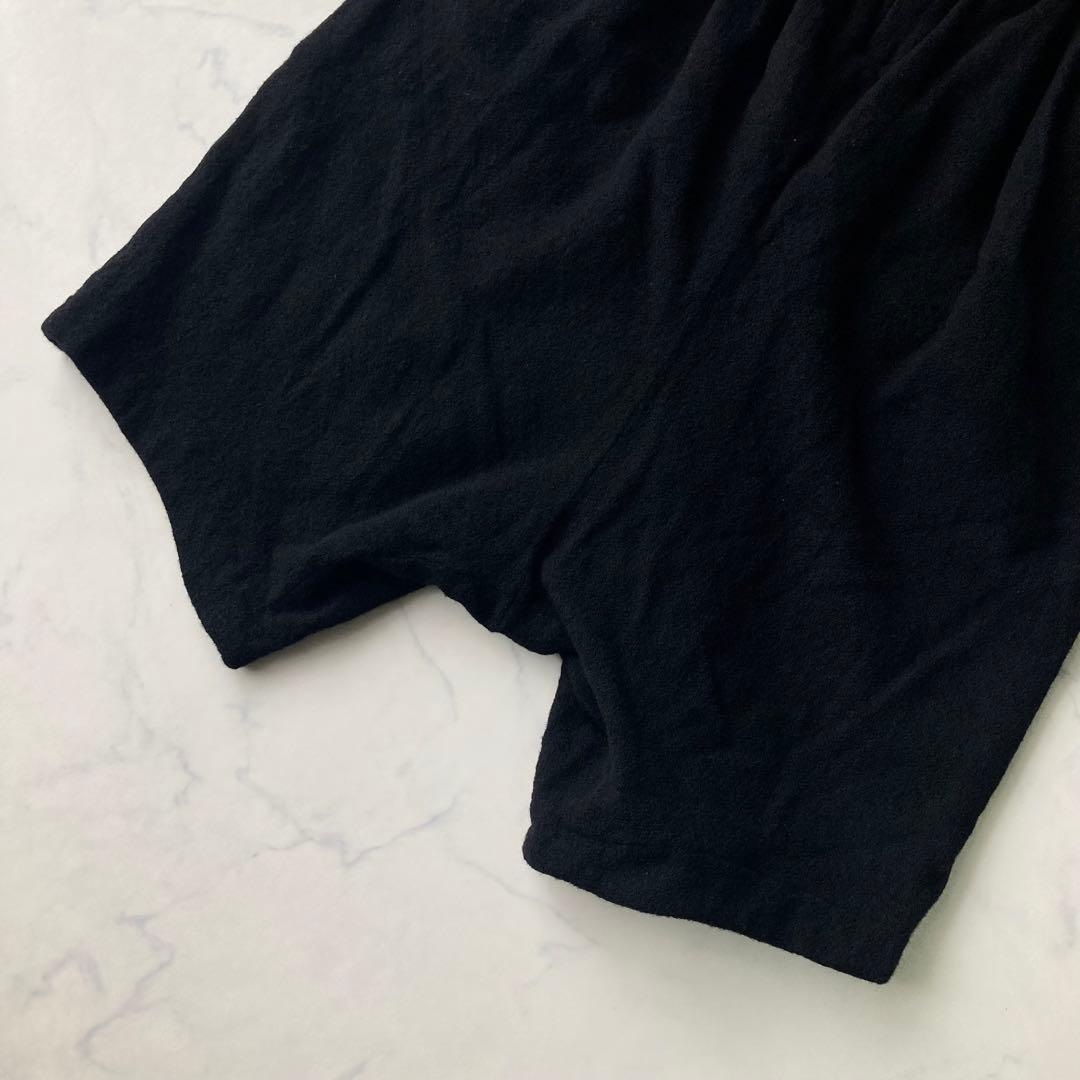 ブラックコムデギャルソン 縮小ウール バルーン ペンギンパンツ 黒