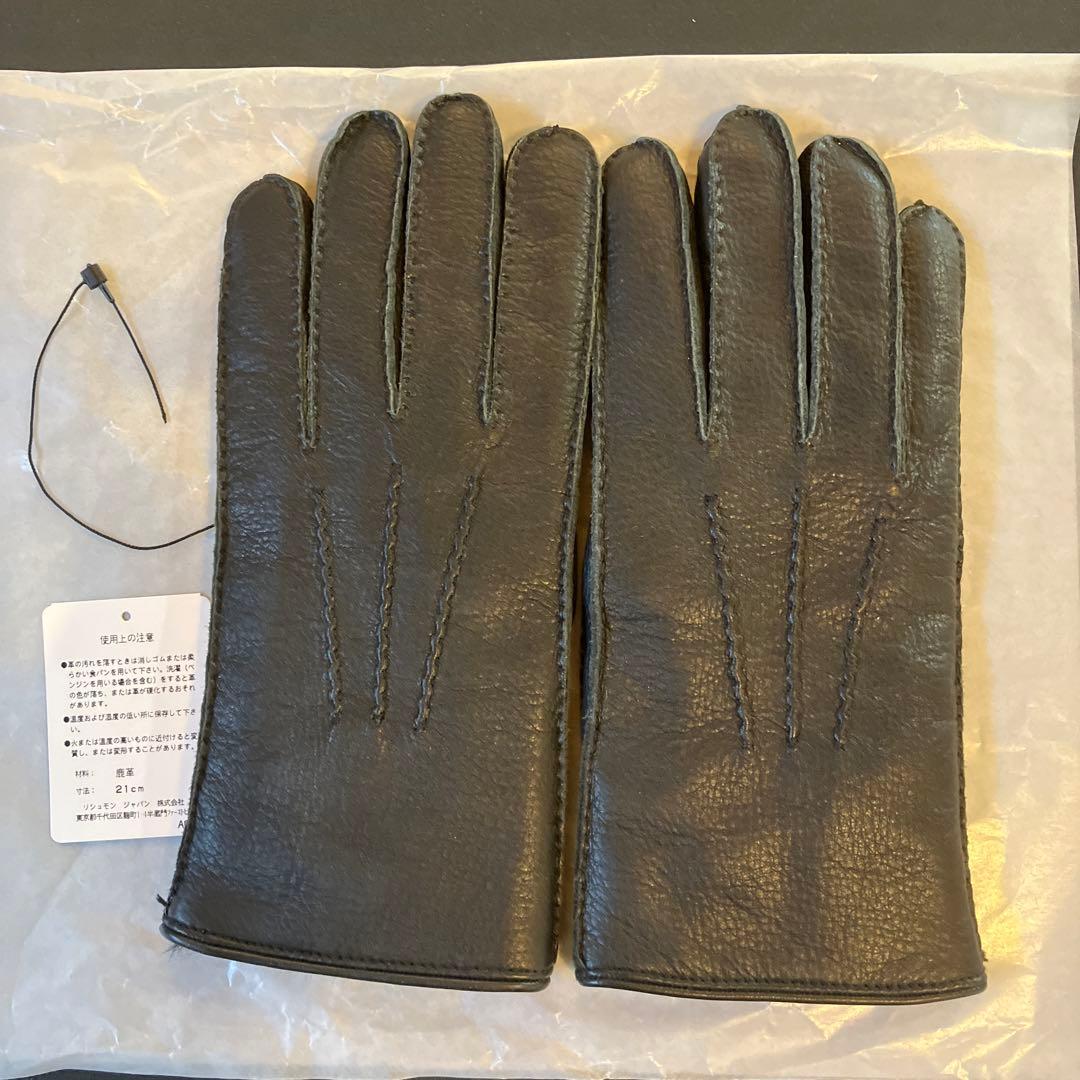 dunhill イタリア製 ディアスキン（鹿）手袋 黒