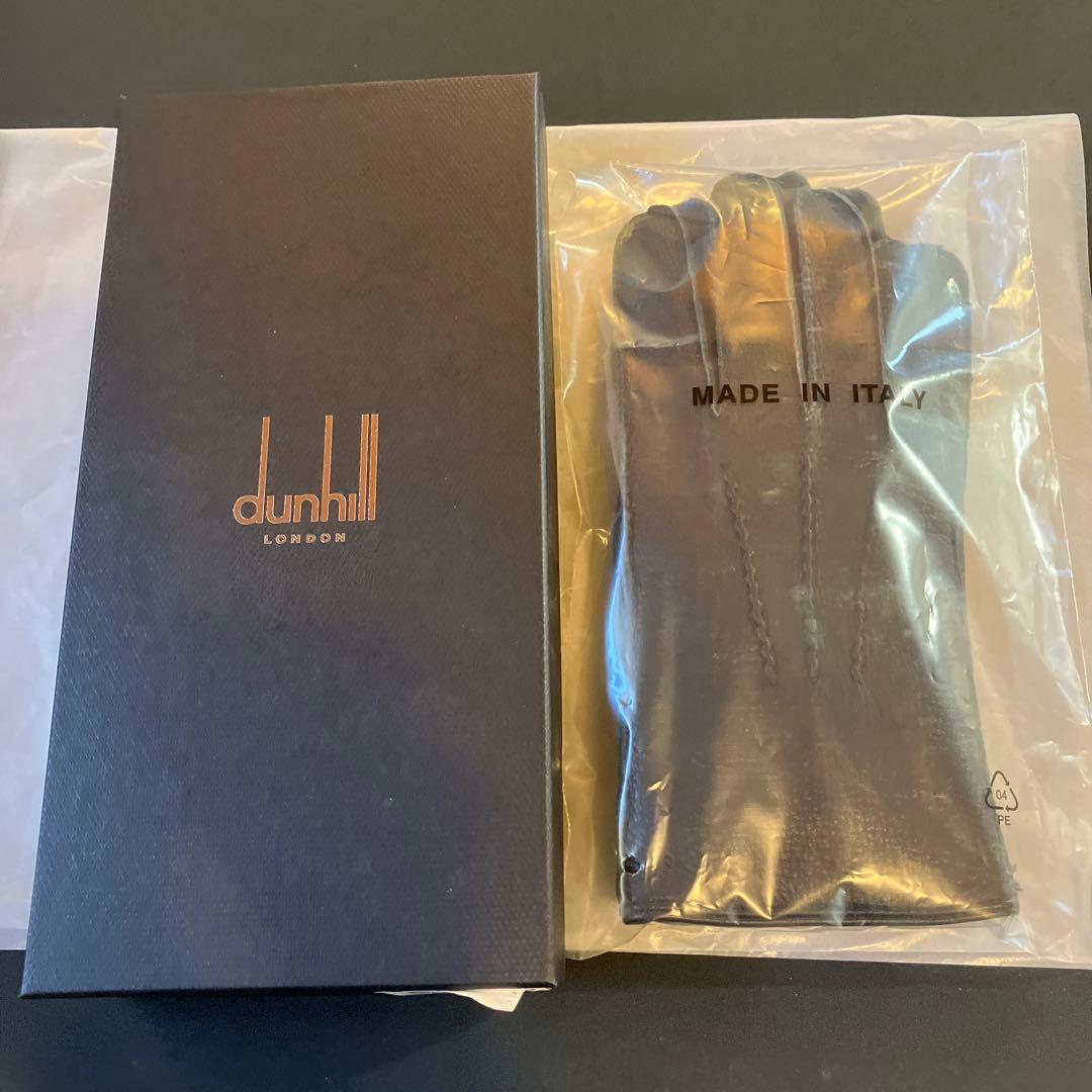 dunhill イタリア製 ディアスキン（鹿）手袋 黒