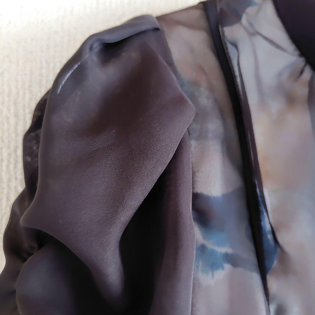 佐藤 Callarusシフォンプリーツデザインロング丈 ワンピースドレス