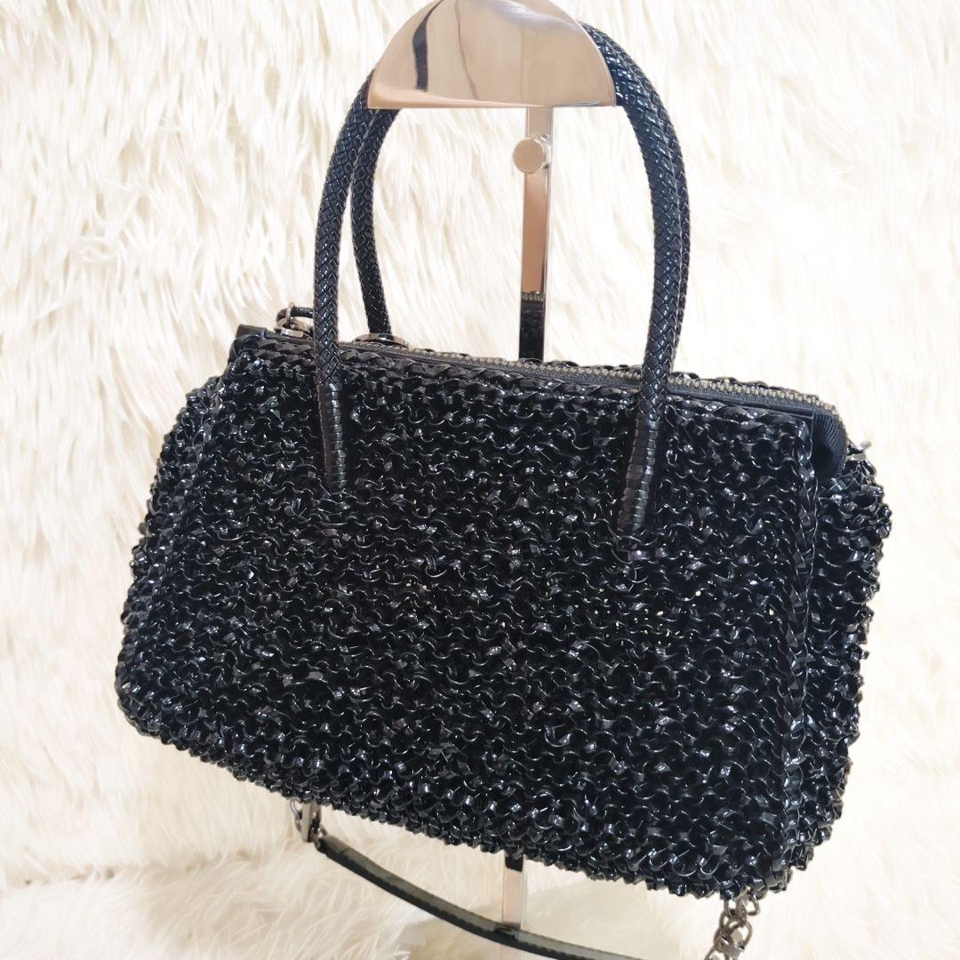 【極美品】アンテプリマ バック ワイヤー グリッター エナメル 2way