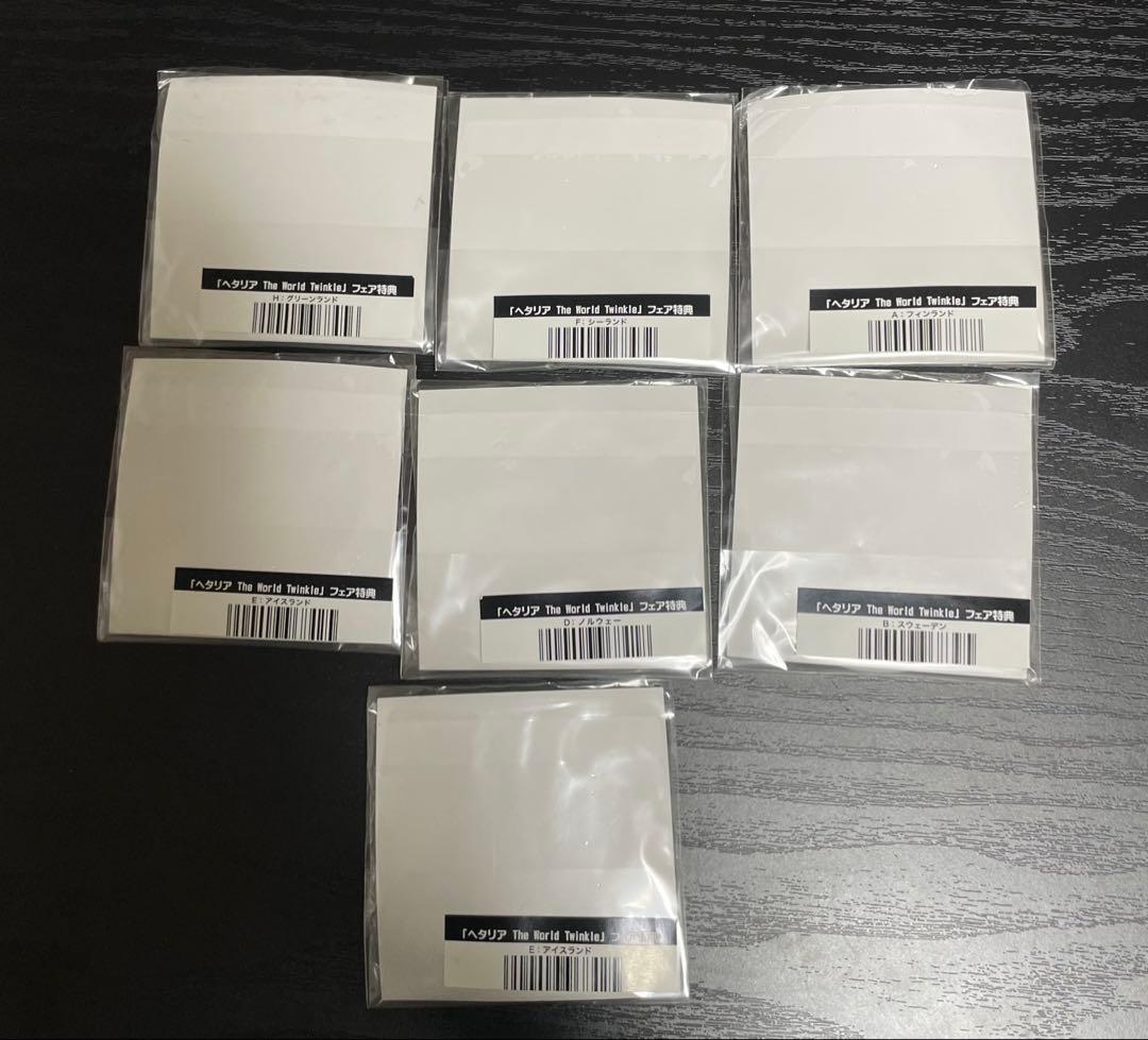 【未開封】ヘタリア The World Twinkle 特典缶バッジ 7点