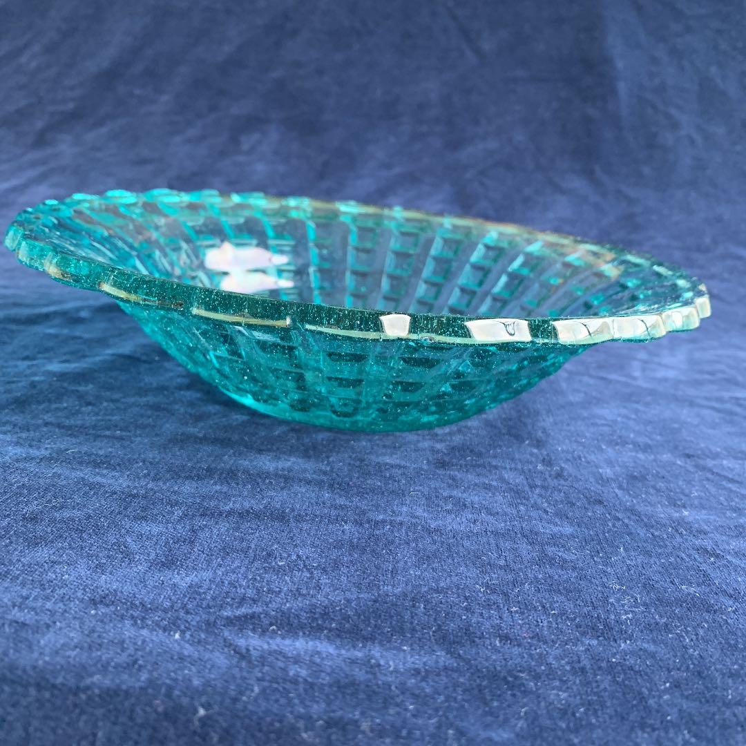 アンティークプレスガラスプレートボール