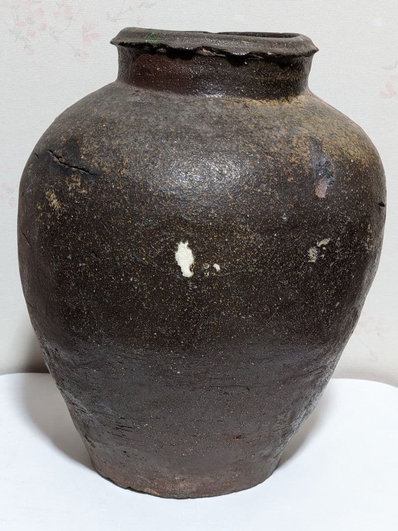 ♦古丹波 焼締め壺 室町時代〜桃山時代 花器花活 置物飾り古美術品 骨董品