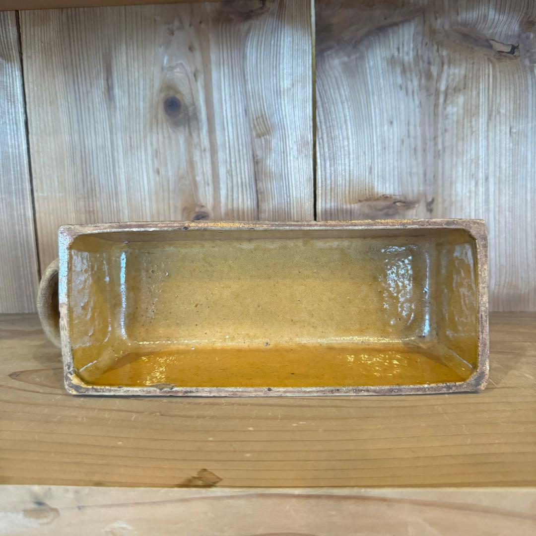 フランス 19世紀 黄釉菓子型 民芸 民藝 アンティーク 古道具 ビンテージ